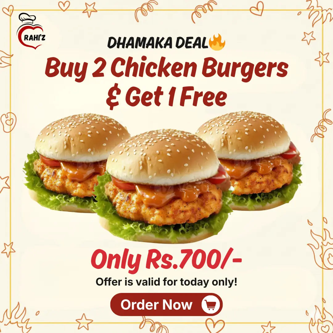 Buy 2 Chicken Burgers & Get 1 Free Deal
